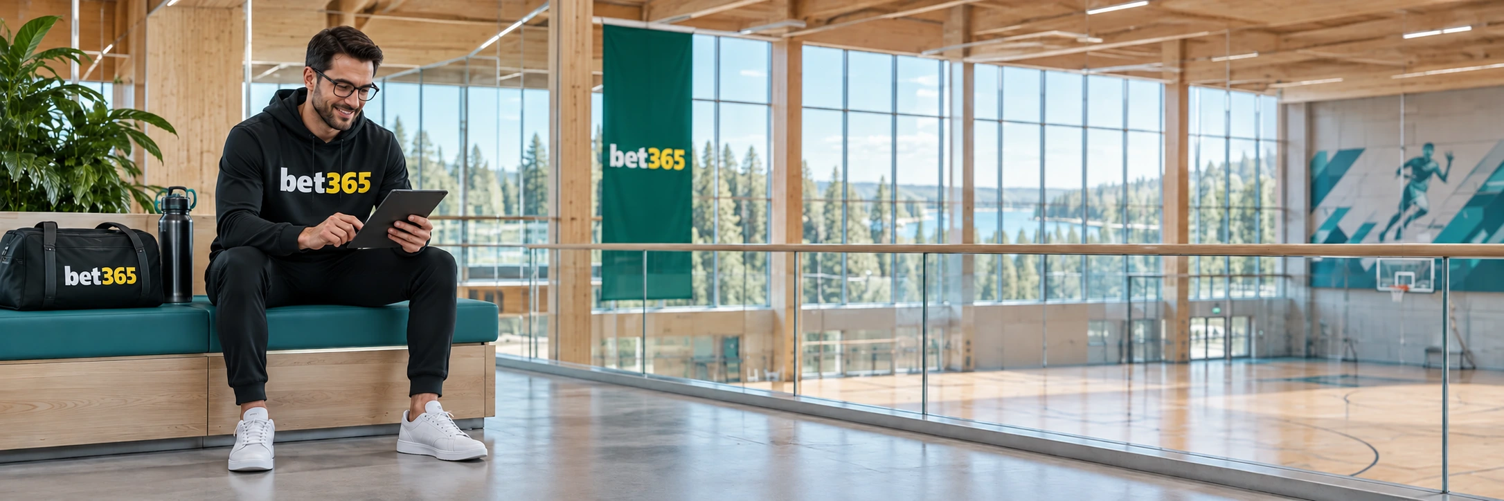 bet365 person beside a tablet on a desk in Finland