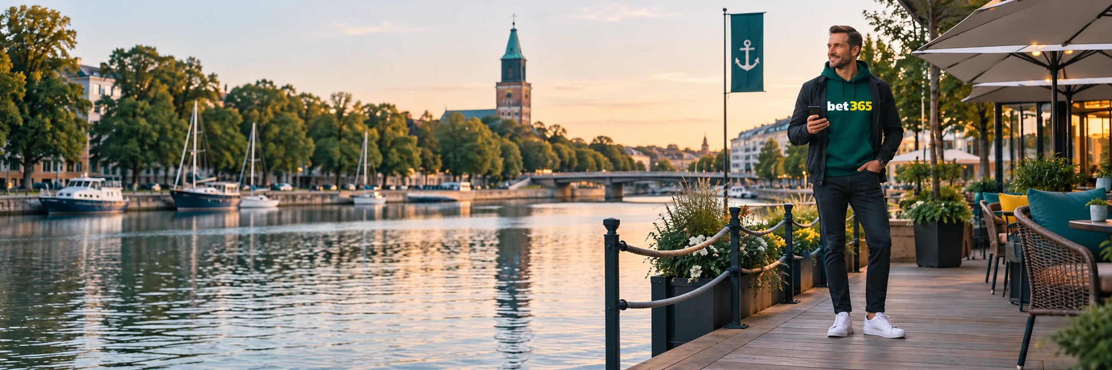 bet365 person holding phone in Finland